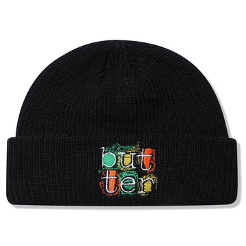 Butter Goods - Scribble Beanie Black.