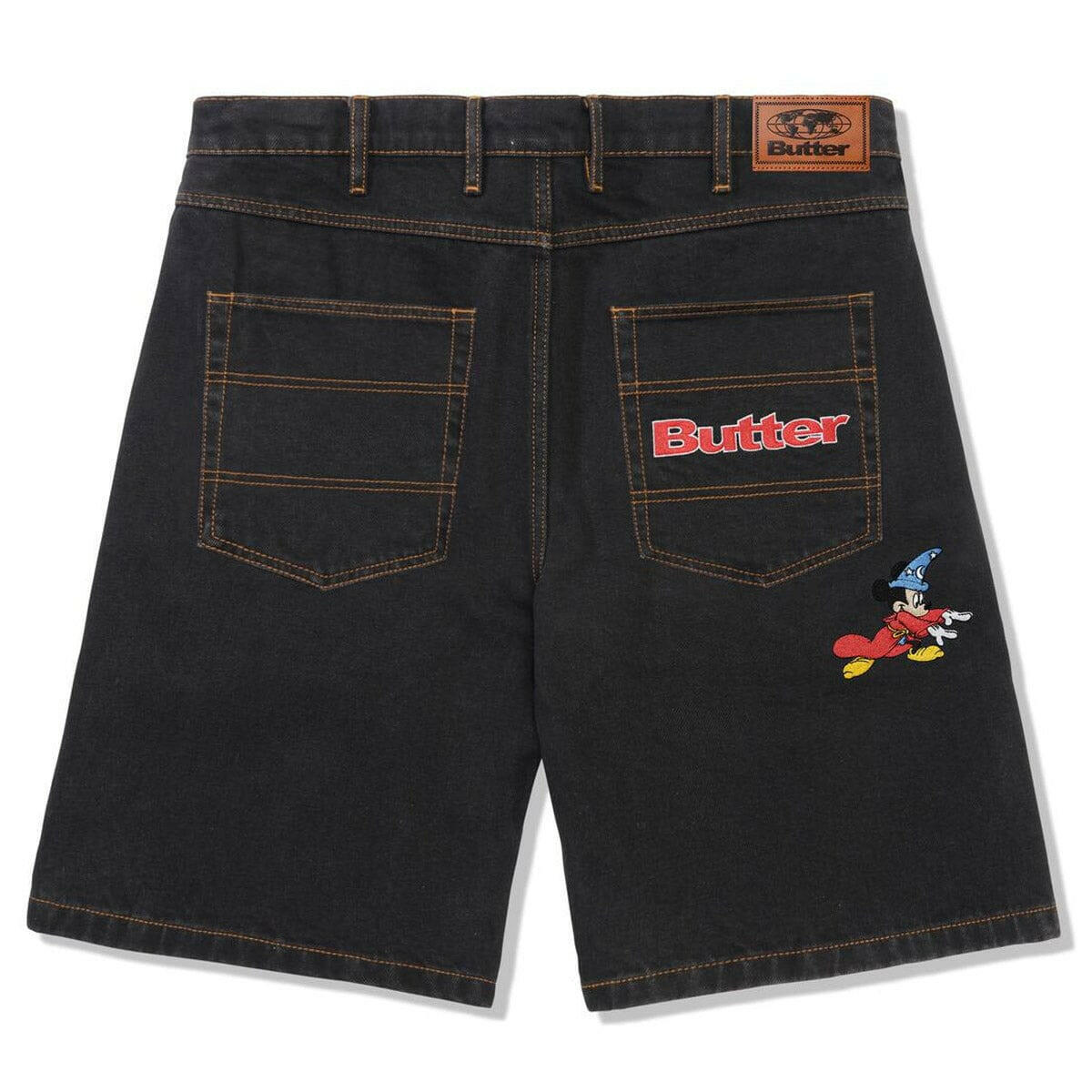 Butter Goods - Sorcerer Baggy Denim Shorts Washed Black.