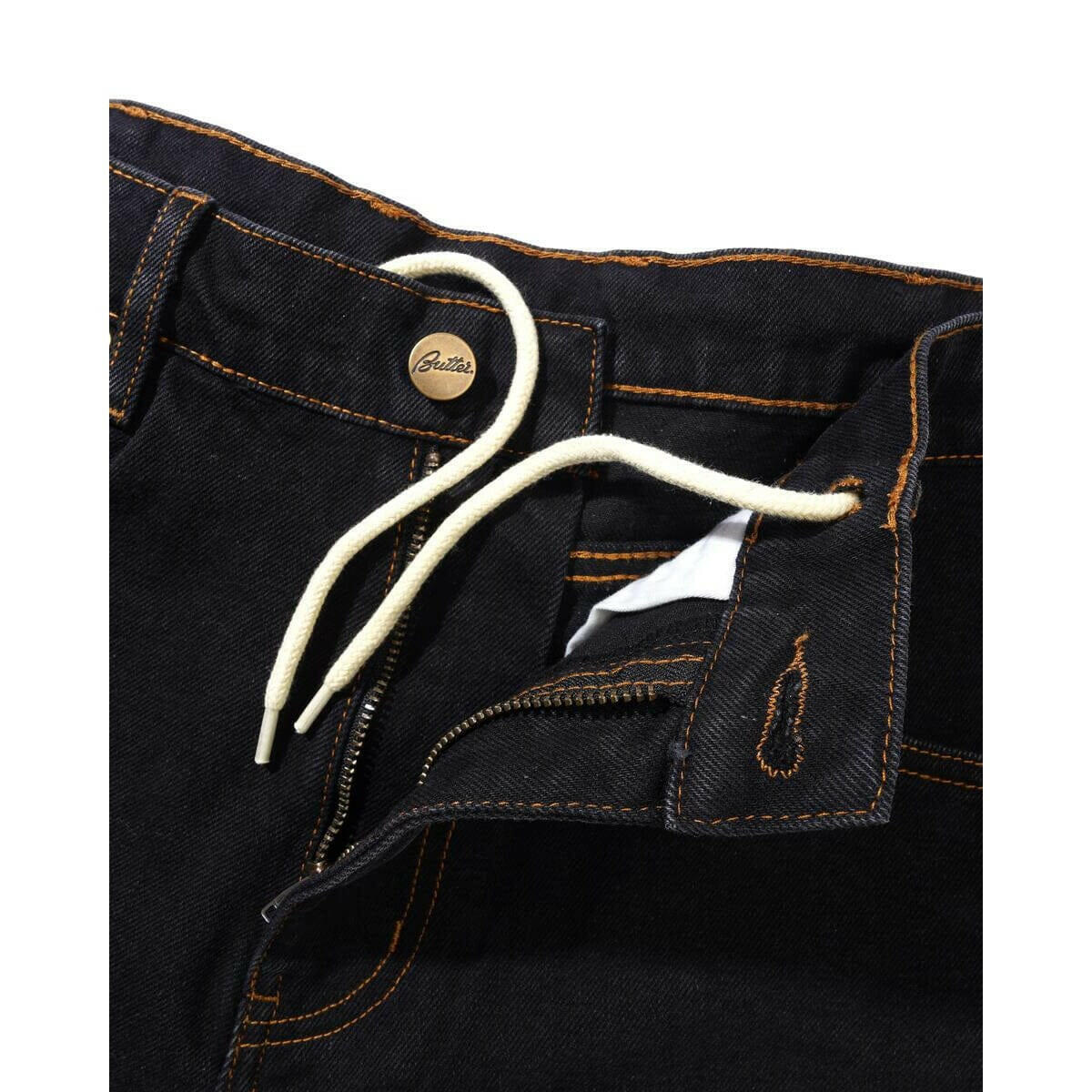 Butter Goods - Sorcerer Baggy Denim Shorts Washed Black.