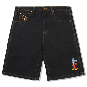 Butter Goods - Sorcerer Baggy Denim Shorts Washed Black.