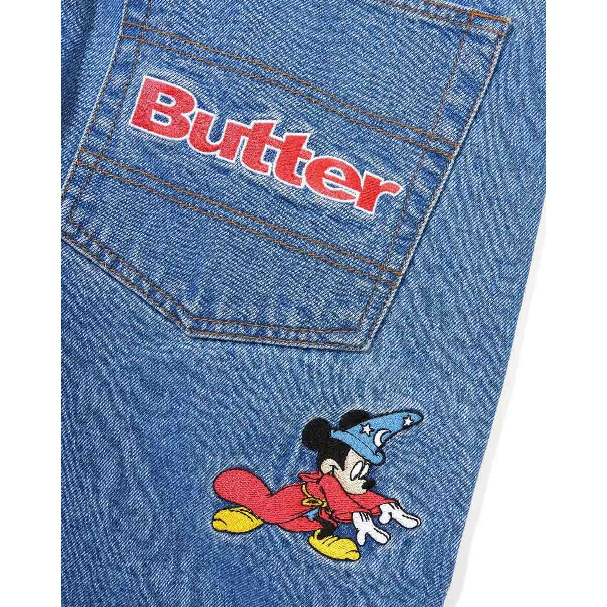 Butter Goods - Sorcerer Baggy Denim Shorts Washed Indigo.