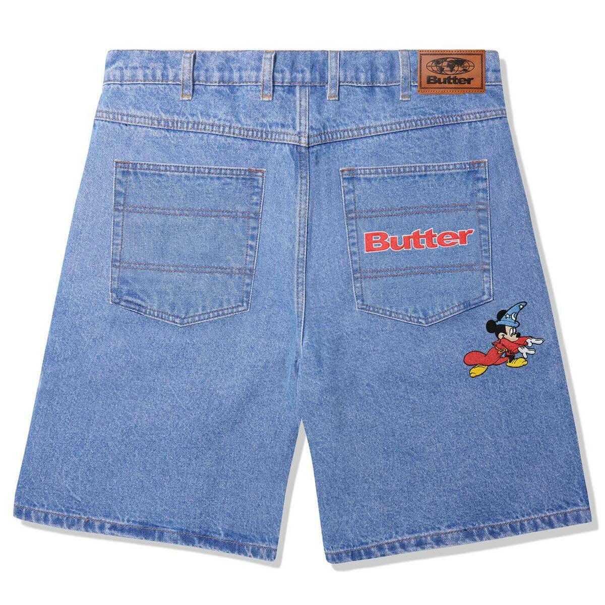 Butter Goods - Sorcerer Baggy Denim Shorts Washed Indigo.