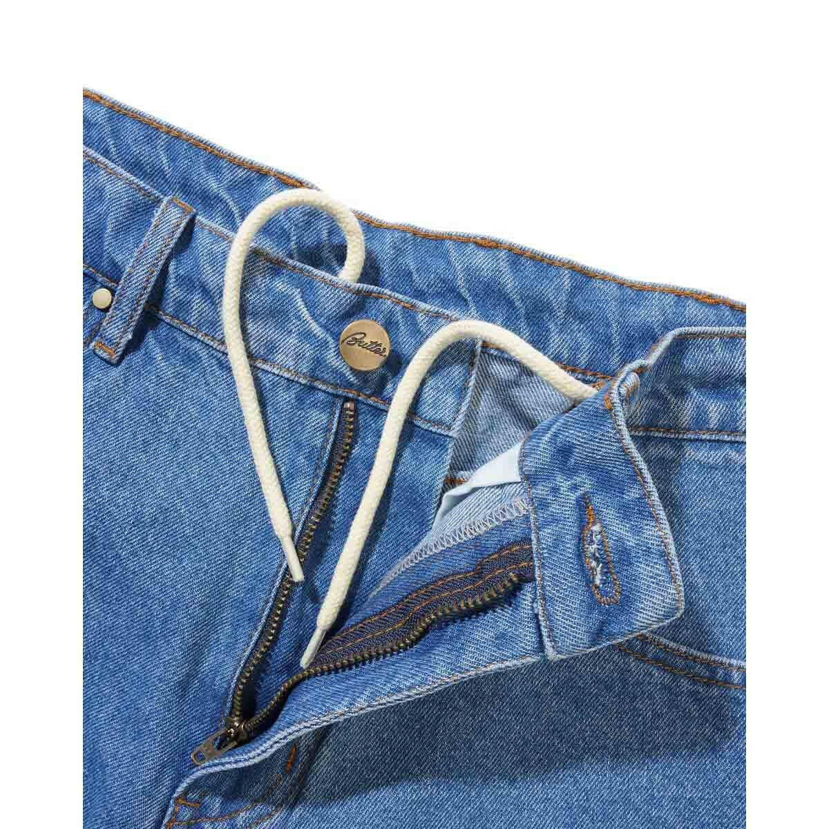 Butter Goods - Sorcerer Baggy Denim Shorts Washed Indigo.