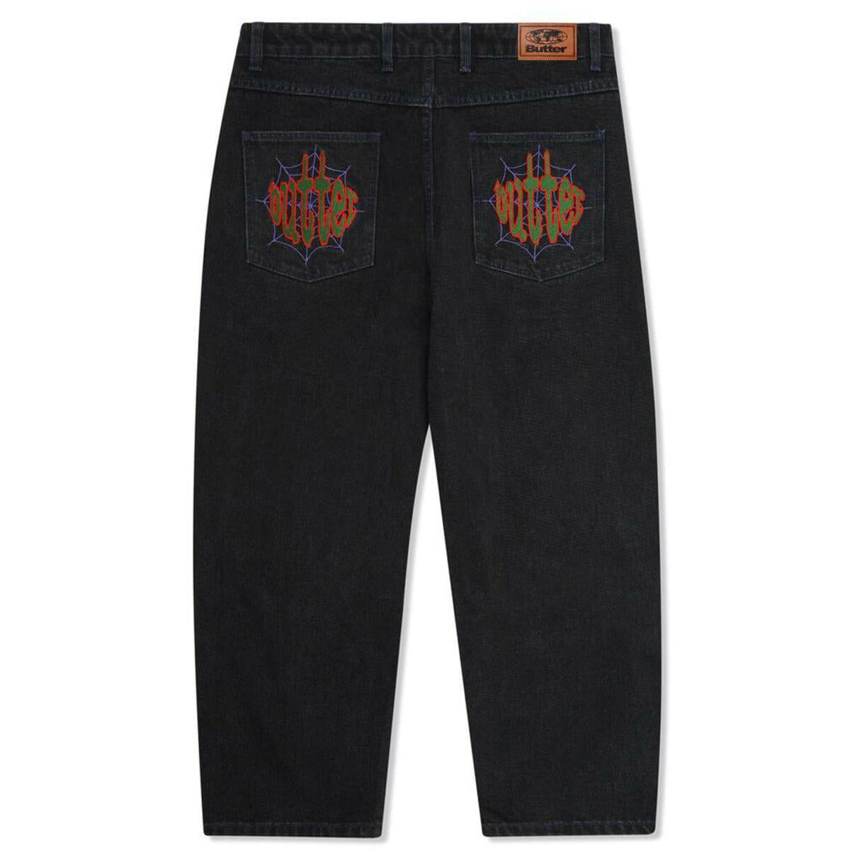 Butter Goods - Spider Denim Jeans Washed Black.