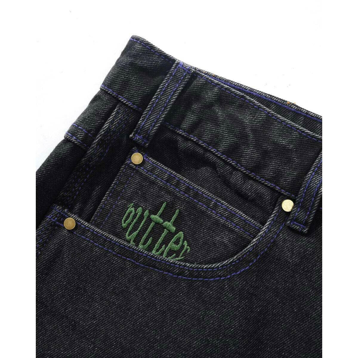 Butter Goods - Spider Denim Jeans Washed Black.