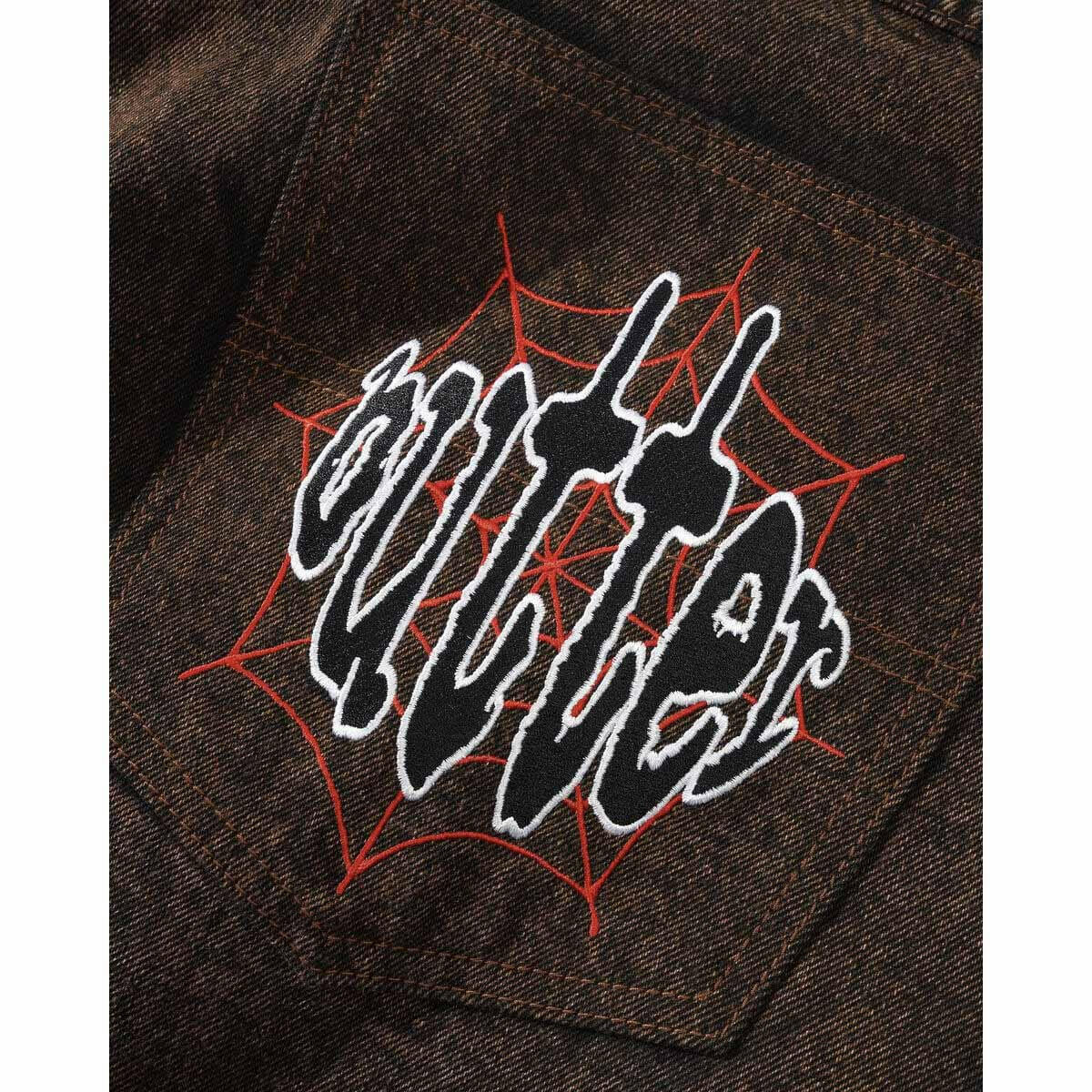 Butter Goods - Spider Denim Shorts Acid Brown.