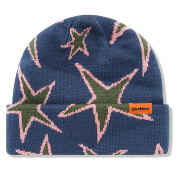 Butter Goods - Stars Cuff Beanie Prussian.
