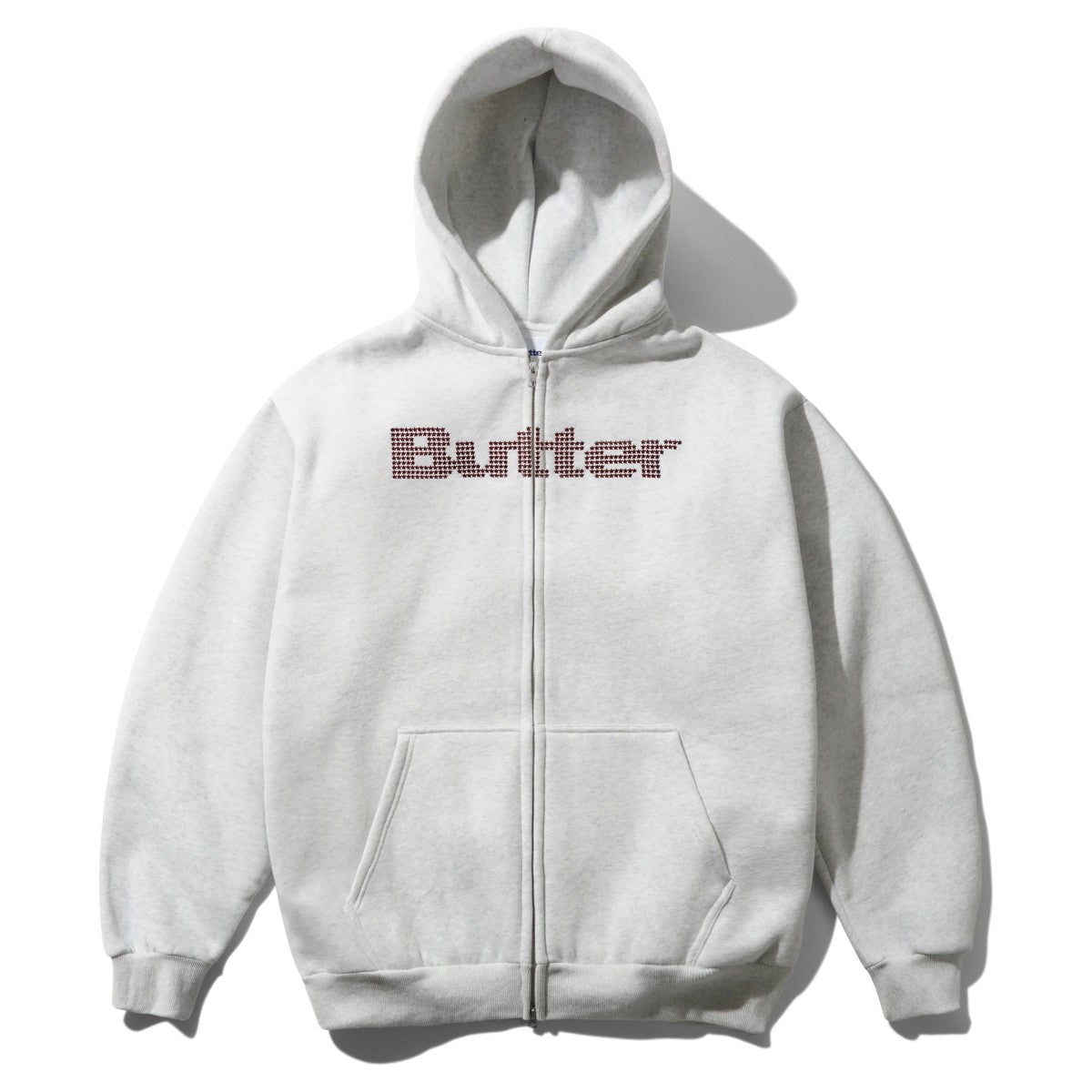 Butter Goods Stars Zip-Thru Hood Ash - front
