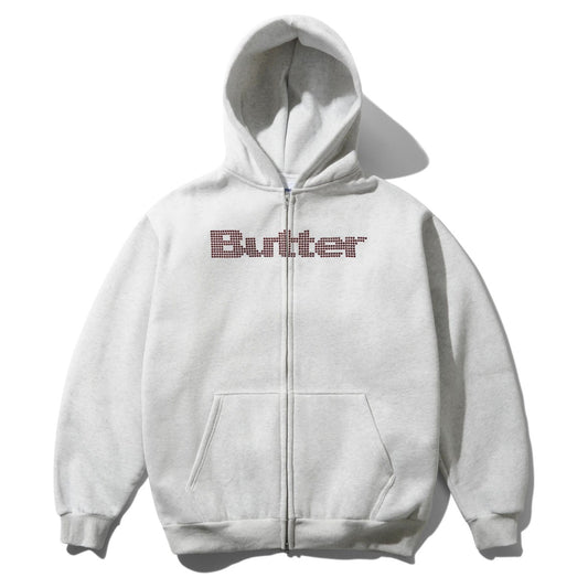 Butter Goods Stars Zip-Thru Hood Ash - front