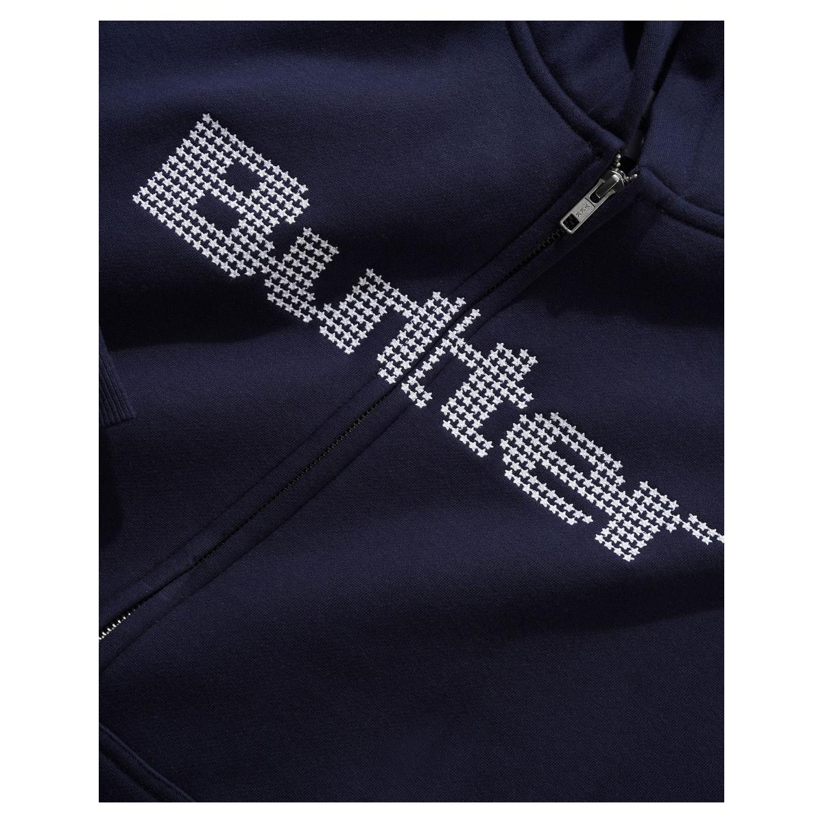 Butter Goods Stars Zip-Thru Hood Navy - detail 1