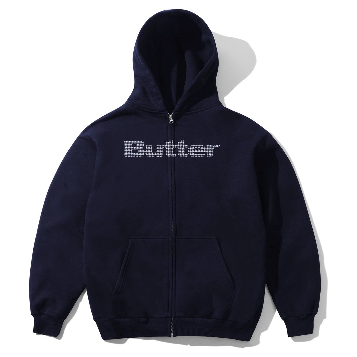 Butter Goods Stars Zip-Thru Hood Navy - front