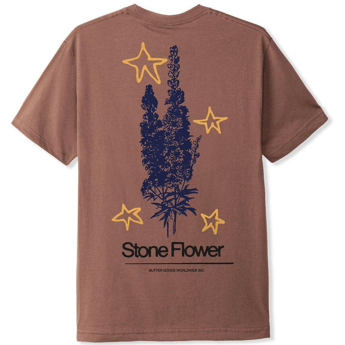 Butter Goods - Stone Flower Tee Washed Wood.