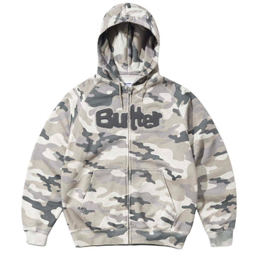 Butter Goods Stretch Zip-Thru Hoodie Snow Camo