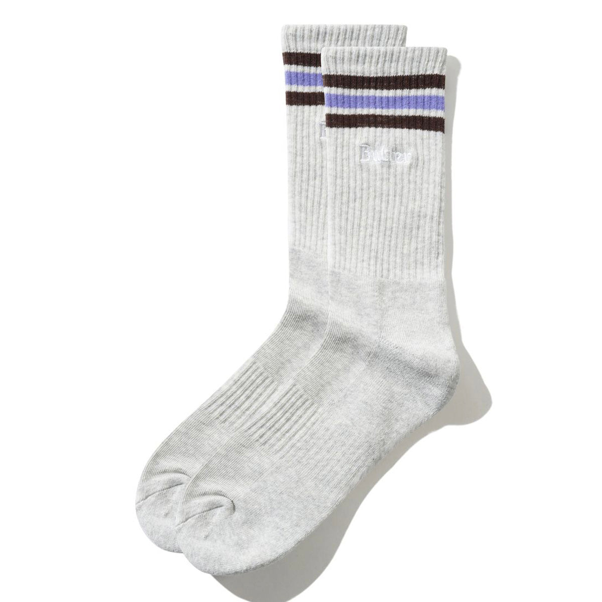 Butter Goods Stripe Socks Ash/Brown/Purple