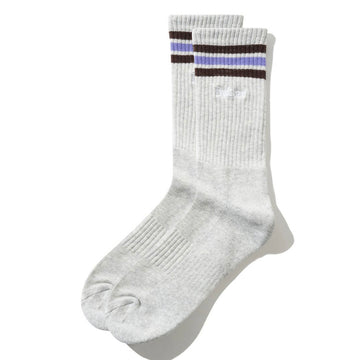Butter Goods Stripe Socks Ash/Brown/Purple