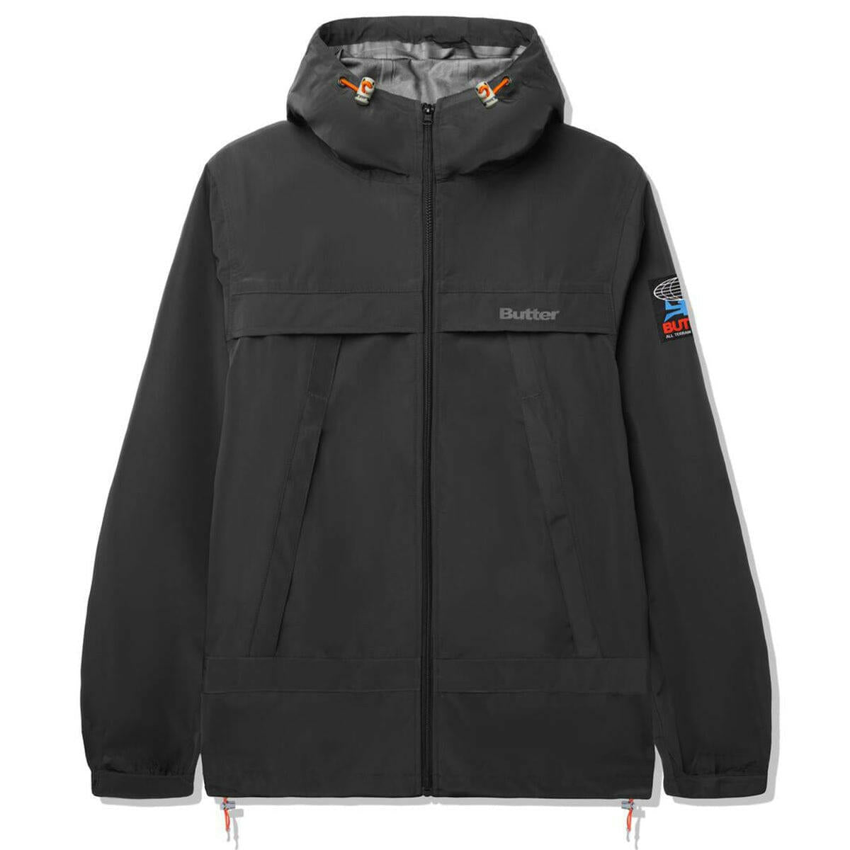 Butter Goods T-Rain Jacket in Black - Weather-Resistant