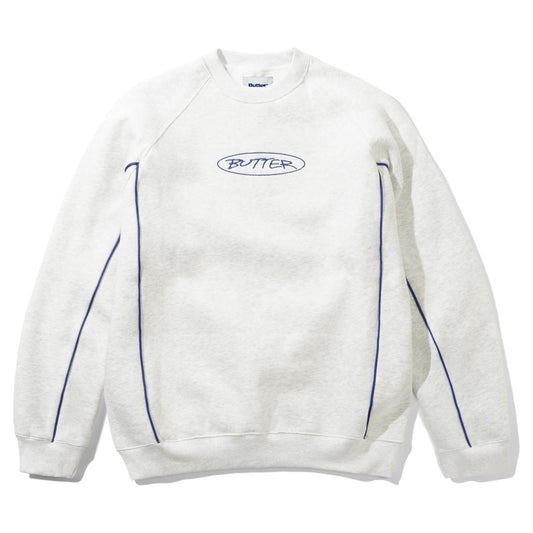 Butter Goods Team Panel Crewneck Ash - front