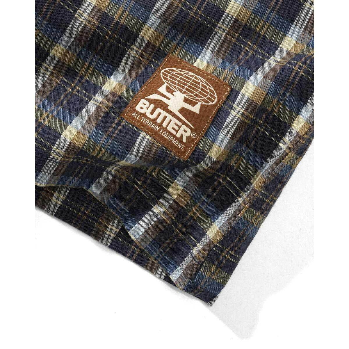 Butter Goods - Terrain Plaid L/S Shirt Navy.