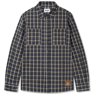 Butter Goods - Terrain Plaid L/S Shirt Navy.