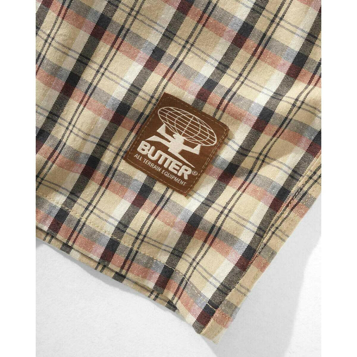 Butter Goods - Terrain Plaid L/S Shirt Sand.