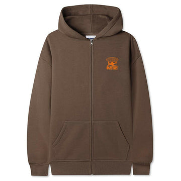 Butter Goods - Terrain Zip Hoodie Washed Brown.