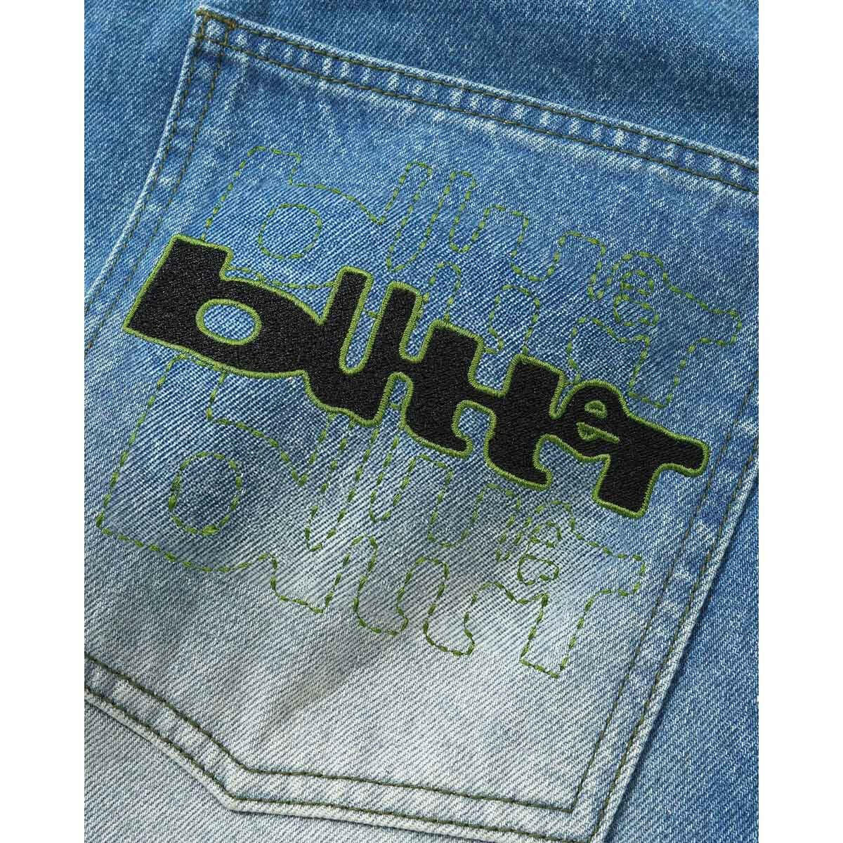 Butter Goods - Warped Denim Jeans Washed Mid Blue.