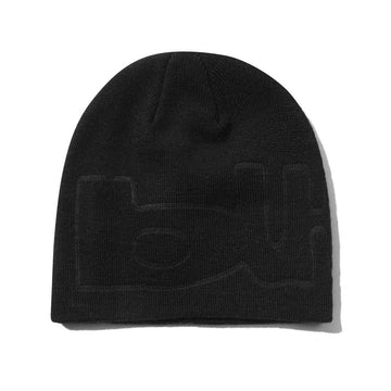 Butter Goods Warped Skully Beanie Black Front