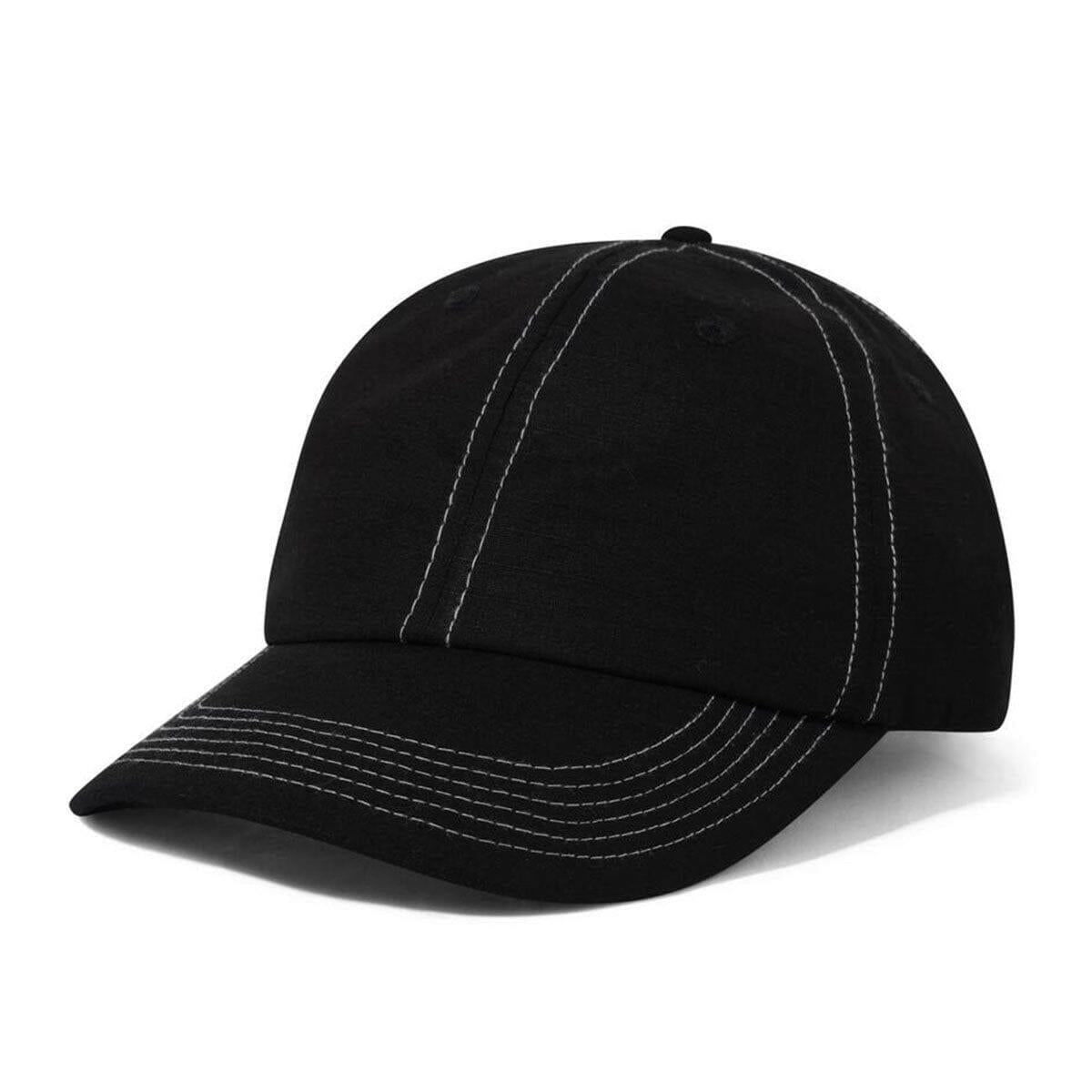 Butter Goods - Washed Ripstop 6 Panel Cap Black.