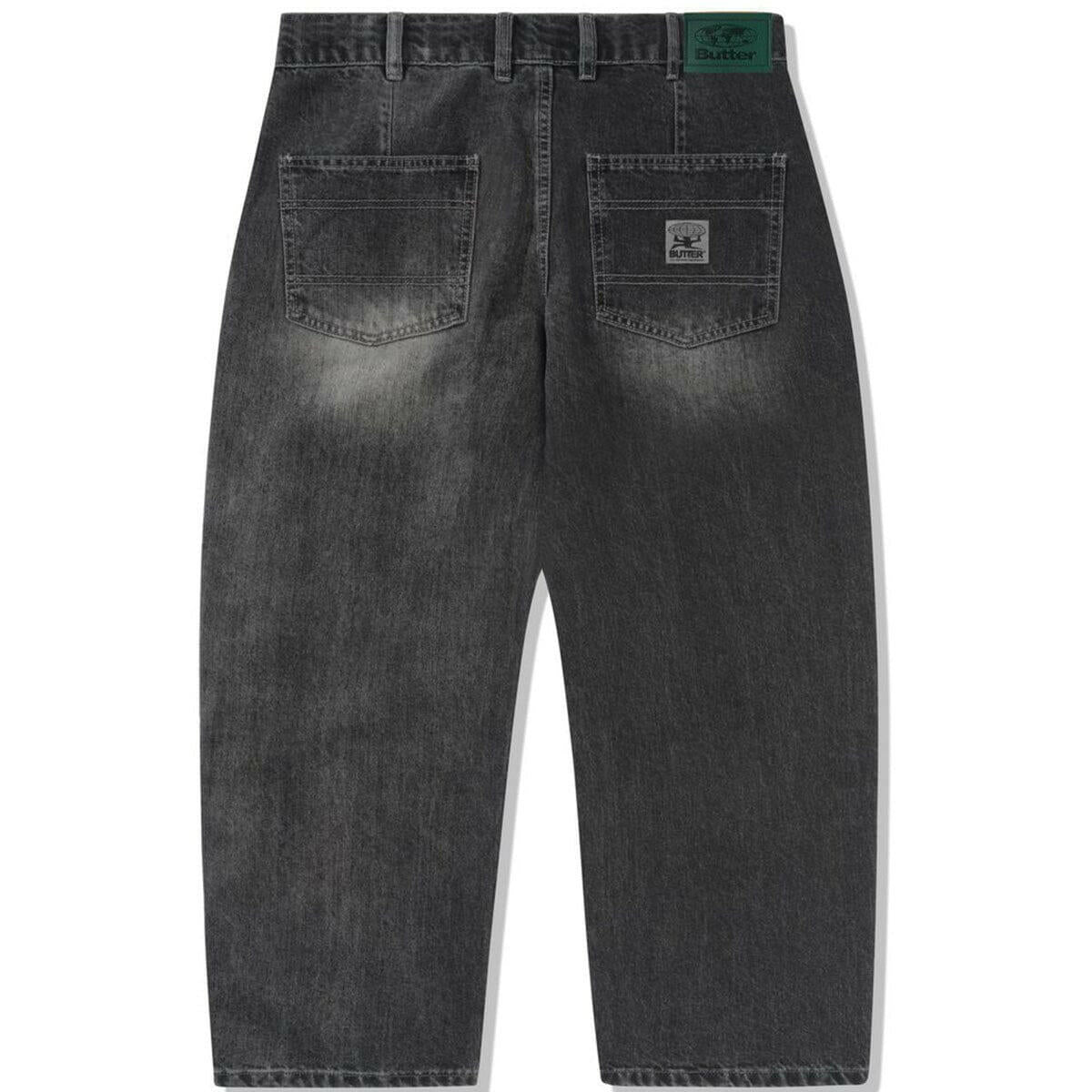Butter Goods - Wide Cut Denim Jeans Washed Black.