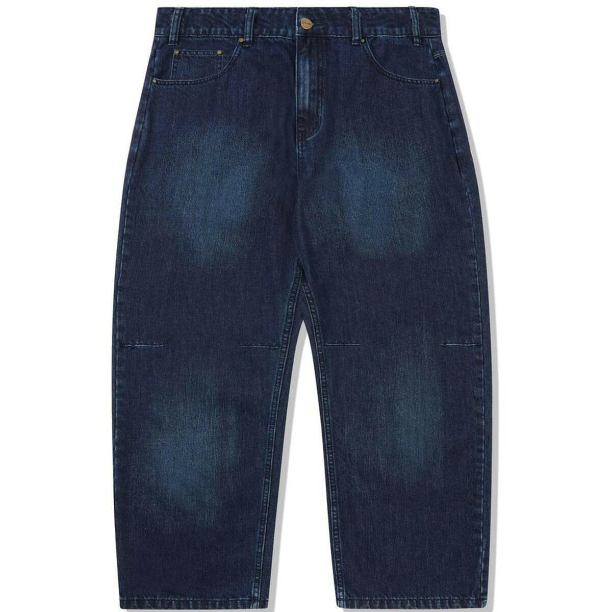 Butter Goods - Wide Cut Denim Jeans Washed Slub Blue.