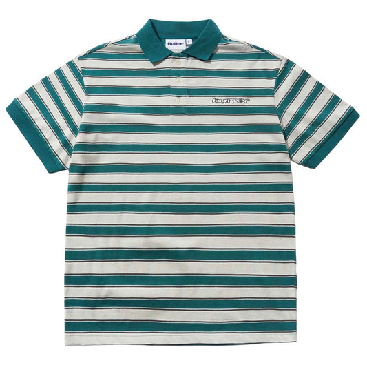Butter Goods Witness Stripe Polo Grey/Teal