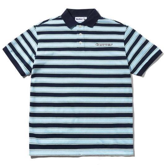 Butter Goods Witness Stripe Polo Navy/Blue