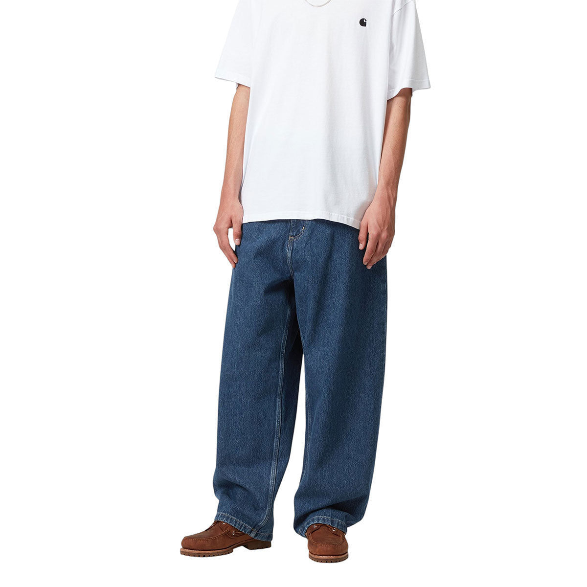 Carhartt WIP Brandon Pant Blue Stone Washed Front Model