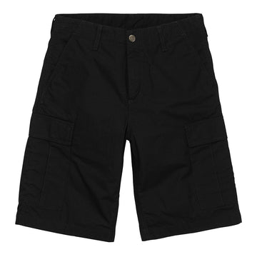 Carhartt Regular Cargo Short Black Rinsed Front