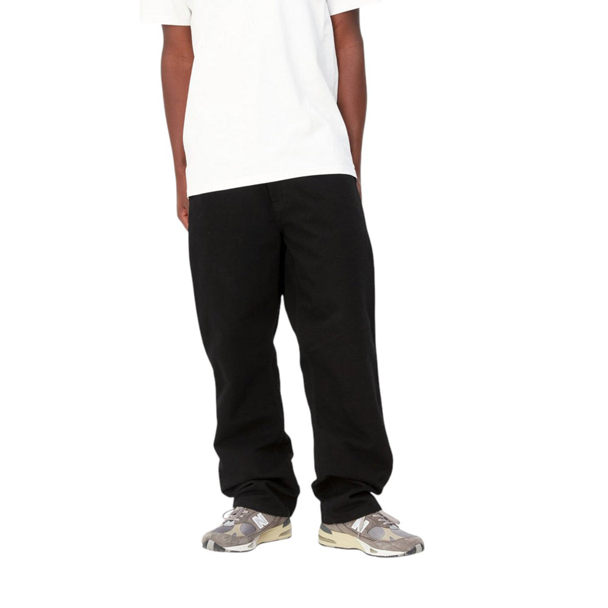 Carhartt WIP Single Knee Pant Black Rinsed Front Model