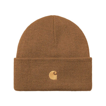 Carhartt WIP Chase Beanie Hamilton Brown/Gold.