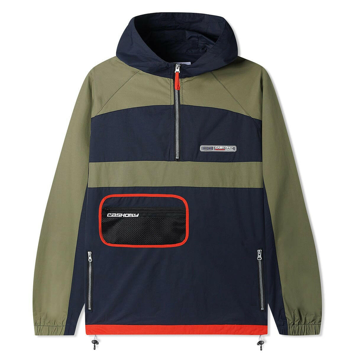 Cash Only - Athletic Anorak Jacket Army/Navy.