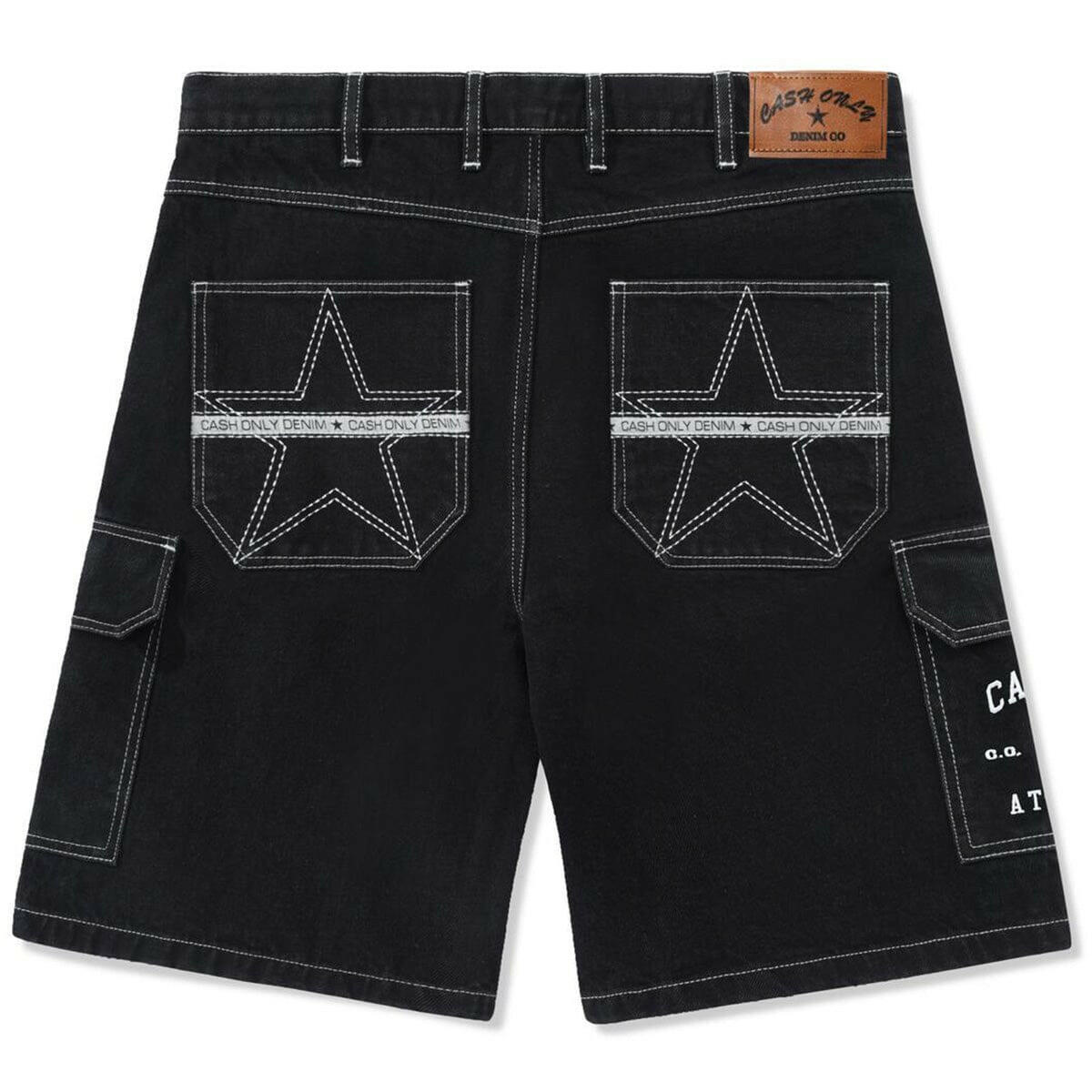 Cash Only - Athletics Denim Shorts Washed Black.