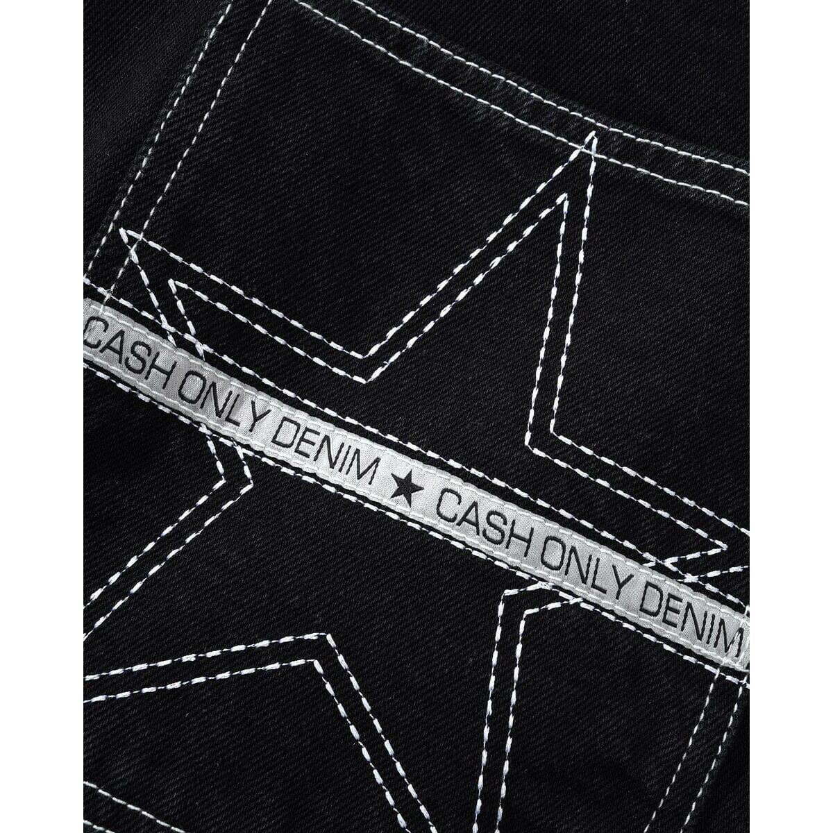 Cash Only - Athletics Denim Shorts Washed Black.