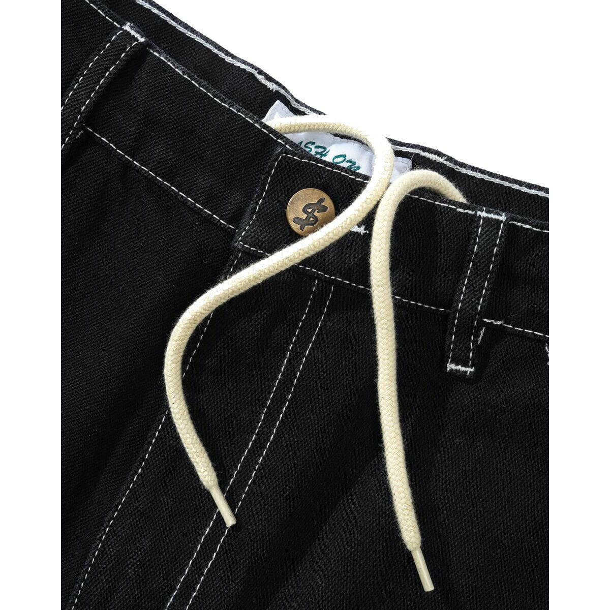 Cash Only - Athletics Denim Shorts Washed Black.