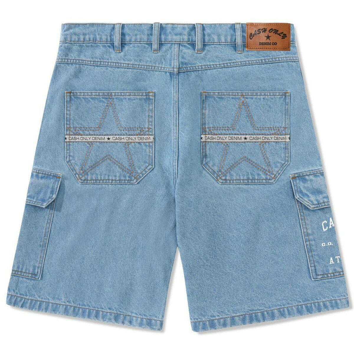 Cash Only - Athletics Denim Shorts Washed Indigo.