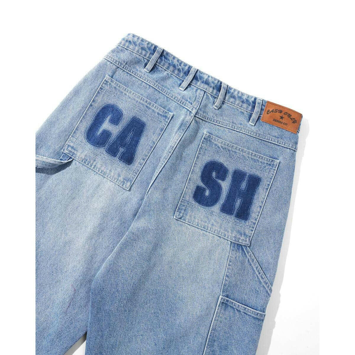 Cash Only - Blockout Denim Jeans Silver Indigo Wash.