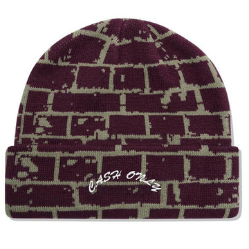 Cash Only - Bricks Beanie Maroon.