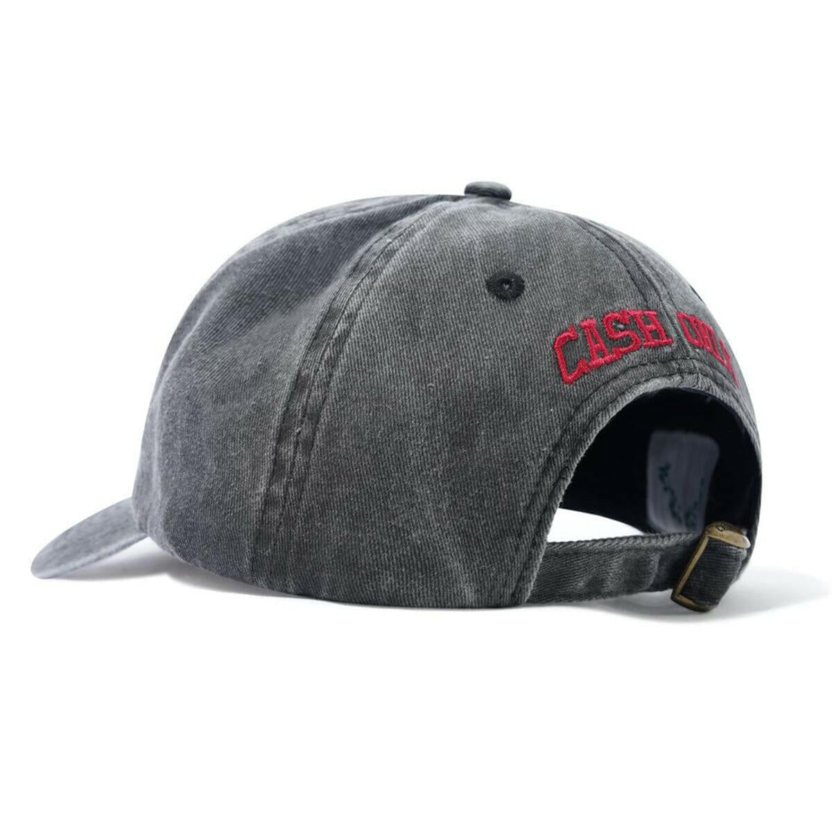 Cash Only - Campus 6 Panel Cap Washed Black.