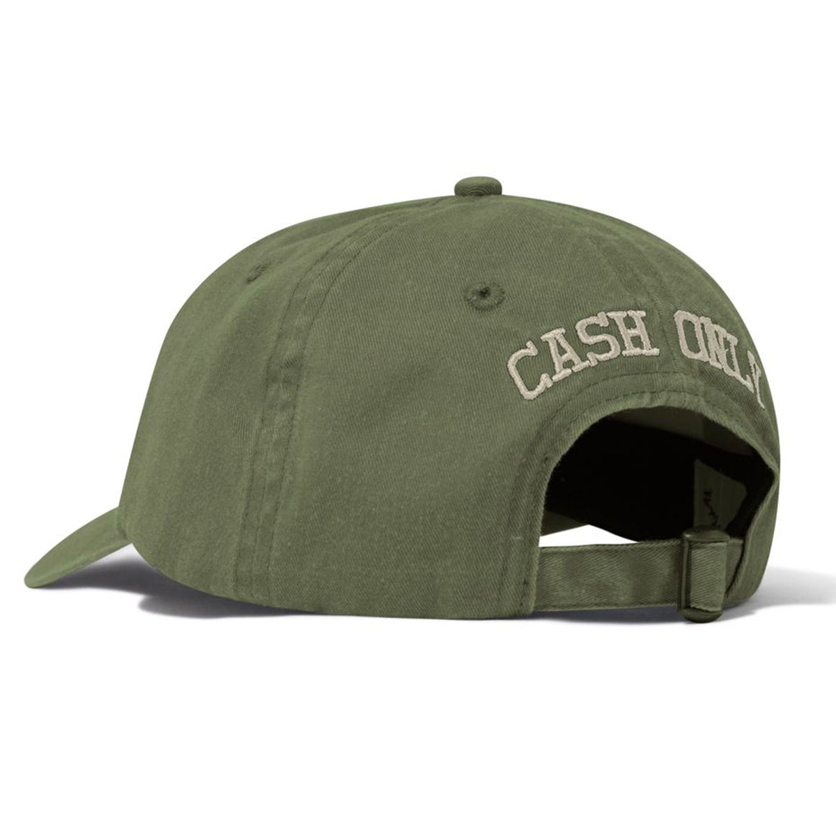Cash Only - Campus 6 Panel Cap Washed Olive.