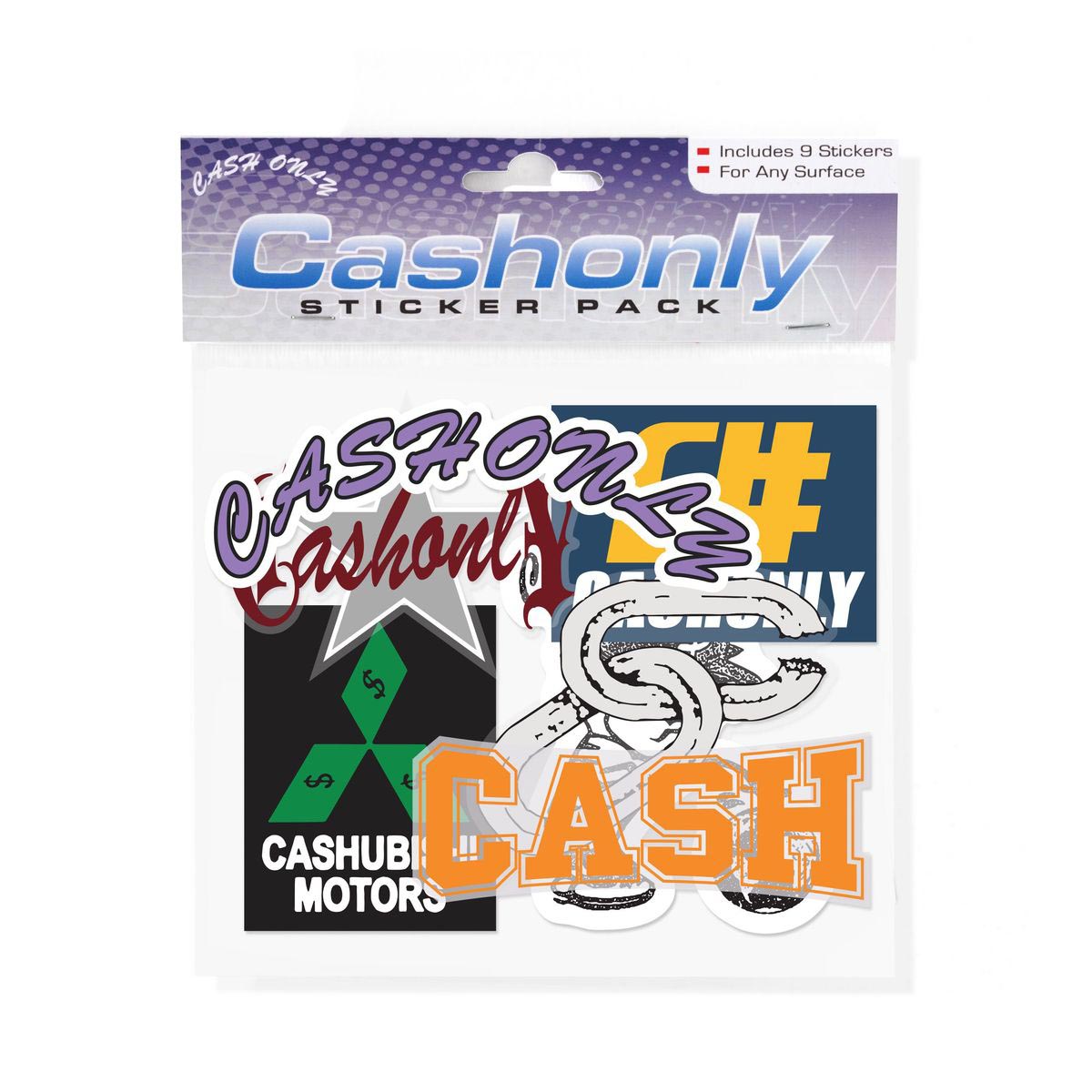 Cash Only Drop 16 Sticker Pack Set of 7