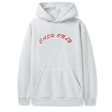 Cash Only - Felt Applique Logo Pullover Hood Ash.