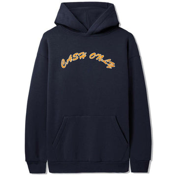 Cash Only - Felt Applique Logo Hoodie Deep Navy.