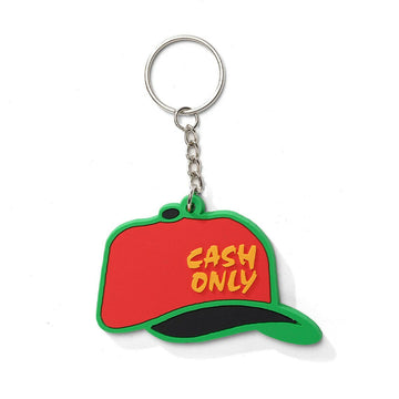 Cash Only - Hat Rubber Keychain.