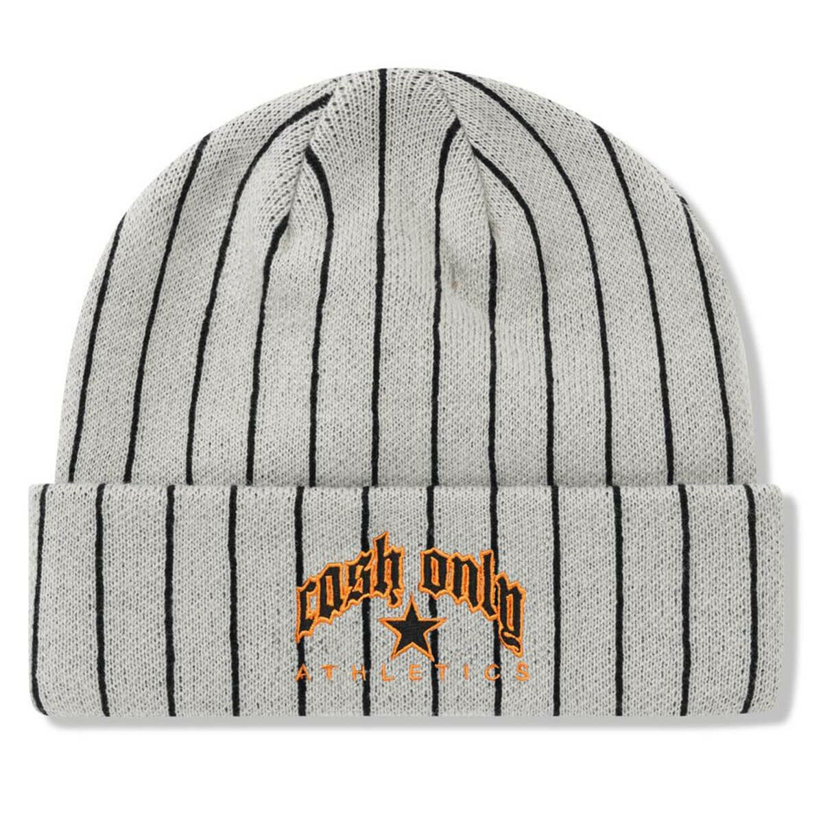 Cash Only - Pinstripe Beanie Light Grey.